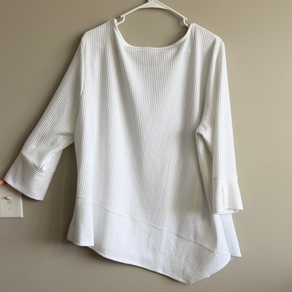 Ruby Rd. White Textured Women's Tunic - Picture 3 of 3